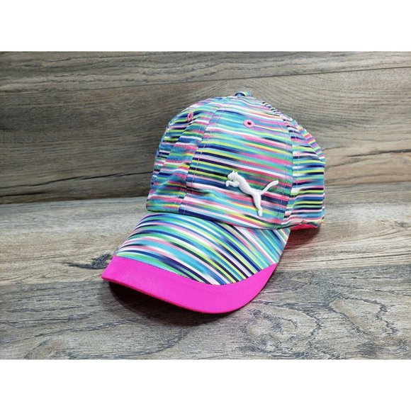PUMA Accessories - Puma Golf & Tennis Sports Gear Women's Pink Cougar Logo Golfing Baseball Hat